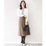 配色ラインボウタイニット/洗える/WEB限定サイズあり | OFUON | 詳細画像10