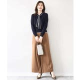 配色ラインボウタイニット/洗える/WEB限定サイズあり | OFUON | 詳細画像4