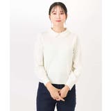 パール調ビーズ衿付きハイゲージニット/洗える | OFUON | 詳細画像18 
