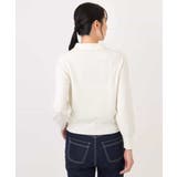 パール調ビーズ衿付きハイゲージニット/洗える | OFUON | 詳細画像20 