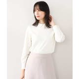 パール調ビーズ衿付きハイゲージニット/洗える | OFUON | 詳細画像7 