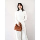 シアー切替えモックネックリブニット/洗える/WEB限定サイズあり | OFUON | 詳細画像10 