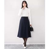 シアー切替えモックネックリブニット/洗える/WEB限定サイズあり | OFUON | 詳細画像14 