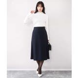 シアー切替えモックネックリブニット/洗える/WEB限定サイズあり | OFUON | 詳細画像15 