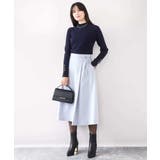 シアー切替えモックネックリブニット/洗える/WEB限定サイズあり | OFUON | 詳細画像3 