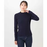 シアー切替えモックネックリブニット/洗える/WEB限定サイズあり | OFUON | 詳細画像34 