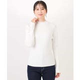 シアー切替えモックネックリブニット/洗える/WEB限定サイズあり | OFUON | 詳細画像37 