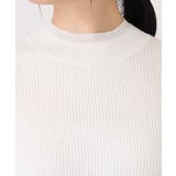 シアー切替えモックネックリブニット/洗える/WEB限定サイズあり | OFUON | 詳細画像38 