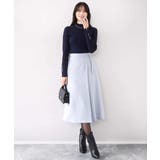 シアー切替えモックネックリブニット/洗える/WEB限定サイズあり | OFUON | 詳細画像4 