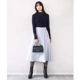 シアー切替えモックネックリブニット/洗える/WEB限定サイズあり | OFUON | 詳細画像6 