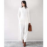 シアー切替えモックネックリブニット/洗える/WEB限定サイズあり | OFUON | 詳細画像9 