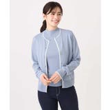 配色ラインアンサンブル（カーディガン&ニットプルオーバー） UVカット 洗える | OFUON | 詳細画像42 