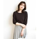 ボートネック五分袖ニット/接触冷感/洗える/WEB限定サイズあり | OFUON | 詳細画像13