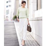 ボートネック五分袖ニット/洗える | OFUON | 詳細画像31 