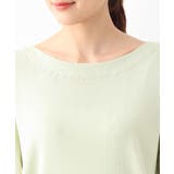 ボートネック五分袖ニット/洗える | OFUON | 詳細画像42 