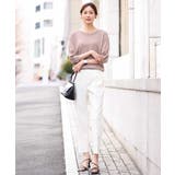 ボートネック五分袖ニット/洗える | OFUON | 詳細画像5 