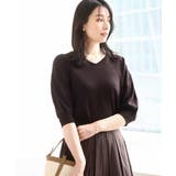 ハイゲージVネックニット/UVカット/接触冷感/洗える/WEB限定サイズあり | OFUON | 詳細画像10 