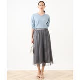 ハイゲージVネックニット/UVカット/接触冷感/洗える/WEB限定サイズあり | OFUON | 詳細画像20 