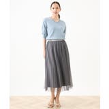 ハイゲージVネックニット/UVカット/接触冷感/洗える/WEB限定サイズあり | OFUON | 詳細画像22 