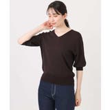 ハイゲージVネックニット/UVカット/接触冷感/洗える/WEB限定サイズあり | OFUON | 詳細画像30 