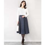 幾何柄タックフレアースカート/洗える | OFUON | 詳細画像16 