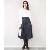 幾何柄タックフレアースカート/洗える | OFUON | 詳細画像17 