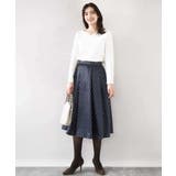 幾何柄タックフレアースカート/洗える | OFUON | 詳細画像18 