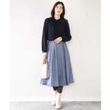 幾何柄タックフレアースカート/洗える | OFUON | 詳細画像22 