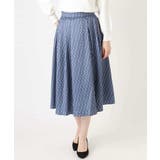 幾何柄タックフレアースカート/洗える | OFUON | 詳細画像27 