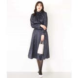 幾何柄タックフレアースカート/洗える | OFUON | 詳細画像5 