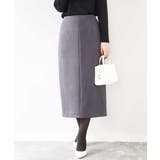 ダークグレー | スウェードライクナロースカート/洗える | OFUON