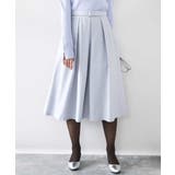 ライトブルー | タックフレアースカート/洗える | OFUON