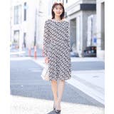 スクエア幾何柄ジャージスカート/洗える | OFUON | 詳細画像3