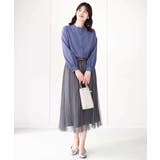 ドット柄チュールプリーツスカート/洗える | OFUON | 詳細画像21 