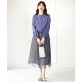 ドット柄チュールプリーツスカート/洗える | OFUON | 詳細画像22 