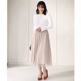 ドット柄チュールプリーツスカート/洗える | OFUON | 詳細画像3 