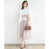 ドット柄チュールプリーツスカート/洗える | OFUON | 詳細画像38 