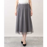 ドット柄チュールプリーツスカート/洗える | OFUON | 詳細画像41 