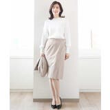 [セットアップ対応]ストレッチラップ風スカート/洗える | OFUON | 詳細画像18 