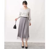 チュールサテンプリーツスカート/洗える | OFUON | 詳細画像11 