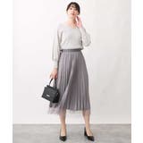 チュールサテンプリーツスカート/洗える | OFUON | 詳細画像12 