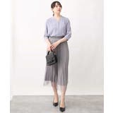 チュールサテンプリーツスカート/洗える | OFUON | 詳細画像18 