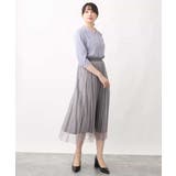 チュールサテンプリーツスカート/洗える | OFUON | 詳細画像19 