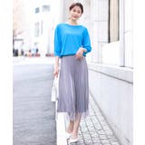 チュールサテンプリーツスカート/洗える | OFUON | 詳細画像21 