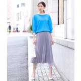 チュールサテンプリーツスカート/洗える | OFUON | 詳細画像22 