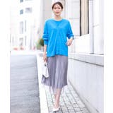 チュールサテンプリーツスカート/洗える | OFUON | 詳細画像24 