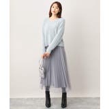 チュールサテンプリーツスカート/洗える | OFUON | 詳細画像29 