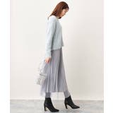 チュールサテンプリーツスカート/洗える | OFUON | 詳細画像30 