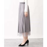 チュールサテンプリーツスカート/洗える | OFUON | 詳細画像35 