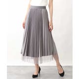 チュールサテンプリーツスカート/洗える | OFUON | 詳細画像40 